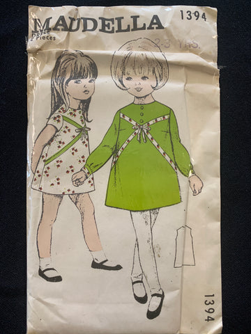 A LINE DRESS: NIP Maudella c.1960 dress size 2-3 years *1394