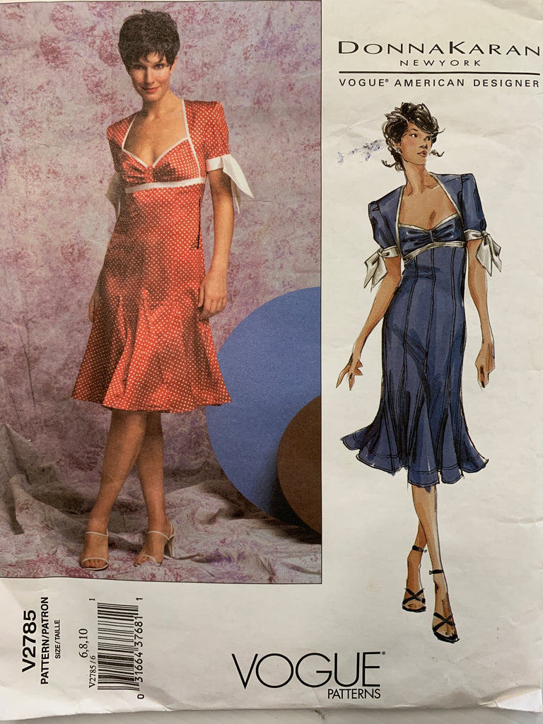 MISSES PETITE DRESS: 2004 Vogue Donna Karan sz 6-8-10 *V2785