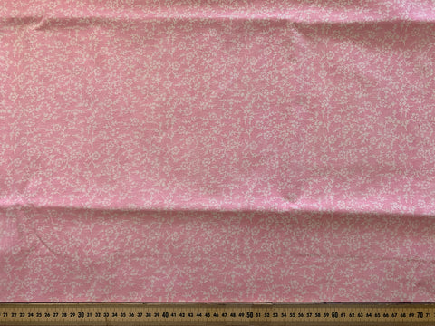 1m LEFT: Vintage 1980s Cotton Sheeting w/ Pink & White Floral - Laura Ashley?