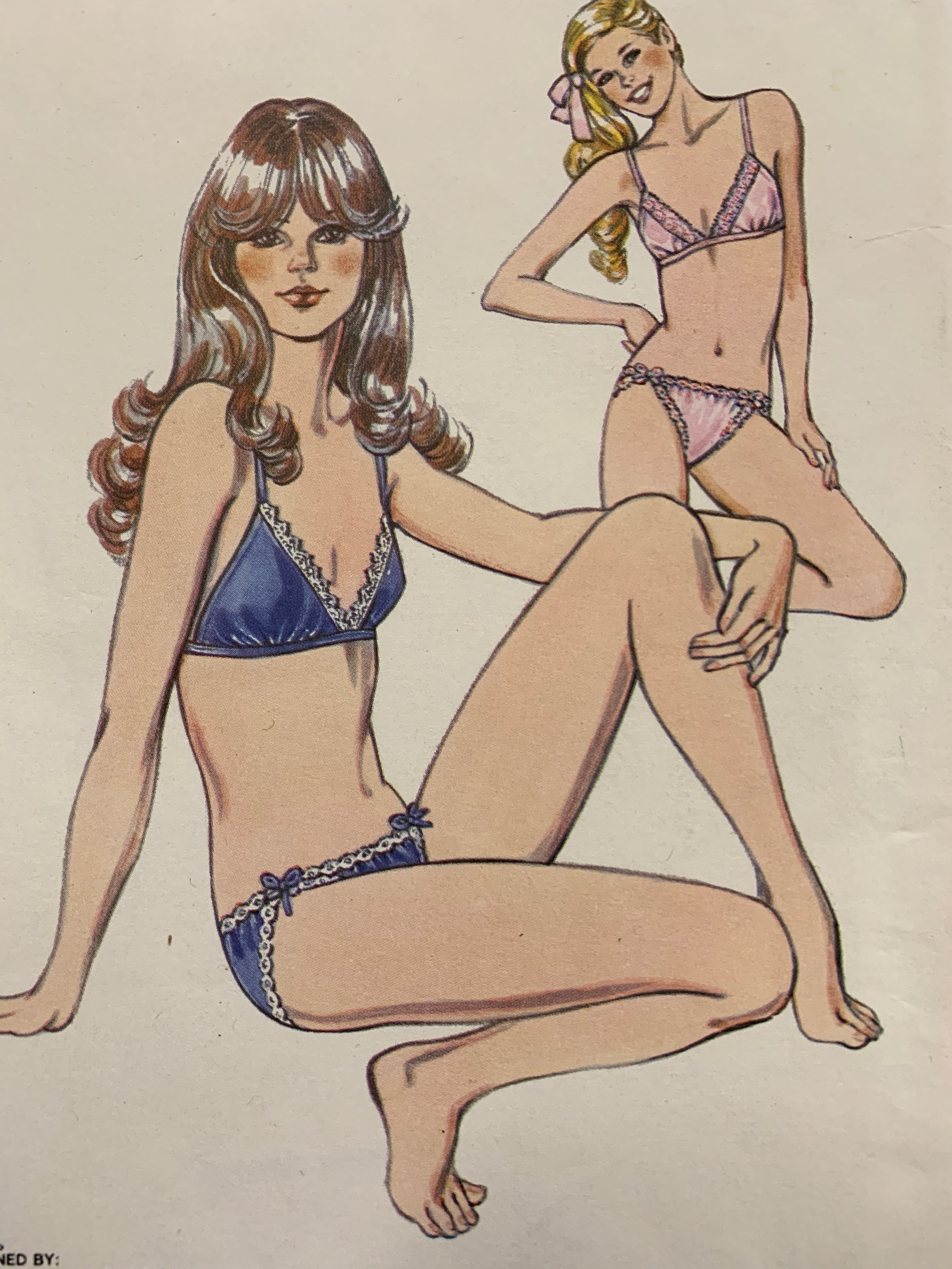 TEEN BRA AND PANTIES: Kwik Sew 1983 size 30-34 bust uncut *1286 – Retro  Age Vintage Fabrics