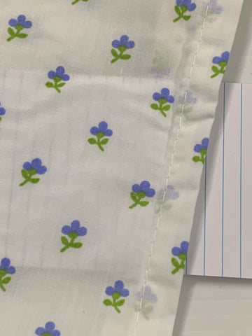 1m LEFT: Vintage 1980s Laura Ashley Small Flower Cotton Blend Sheeting