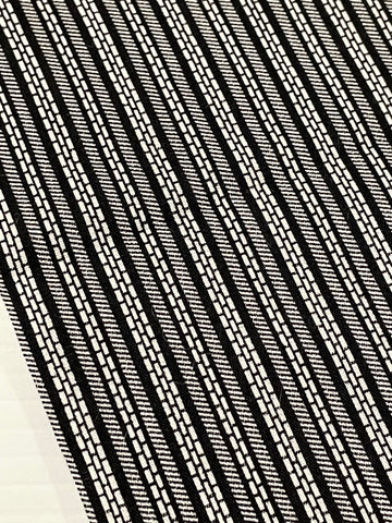 LAST 1/2m: Modern Black White Tiny Lines Cotton