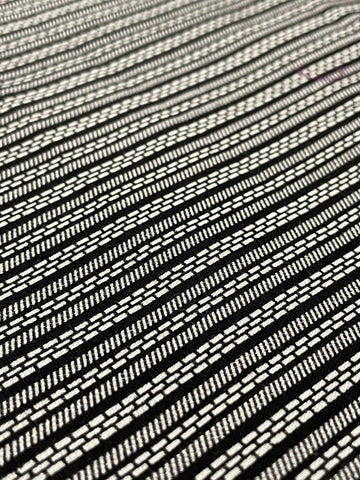 LAST 1/2m: Modern Black White Tiny Lines Cotton