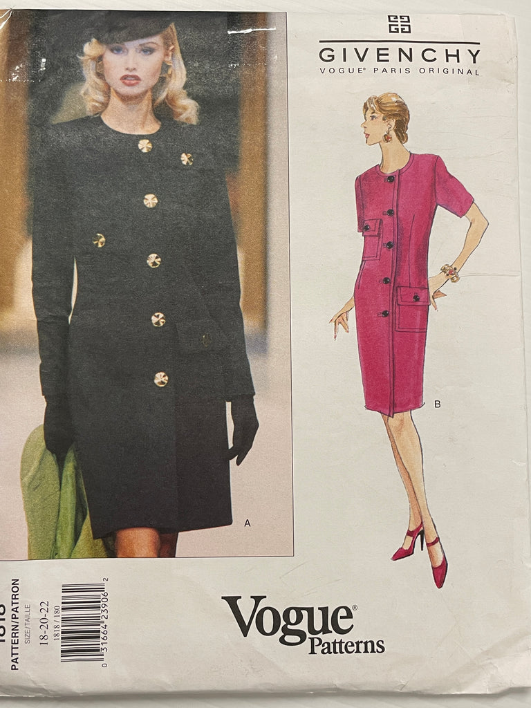 DRESS: Givenchy for Vogue Paris Original 1996 sizes 18-22 UNCUT *1818