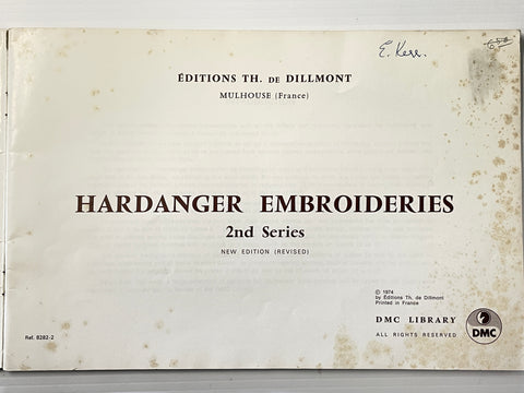 DMC Library Hardanger Embroideries book 2nd series 1974