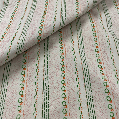 2m LEFT: Vintage Sheeting 1970s 80s Unused Fabric w Tiny Retro Flowers