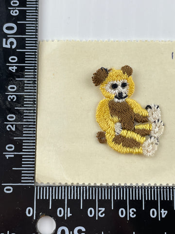 SEVEN LEFT: Vintage 1950s made in Switzerland detailed sitting teddy bear applique piece 3.5cm