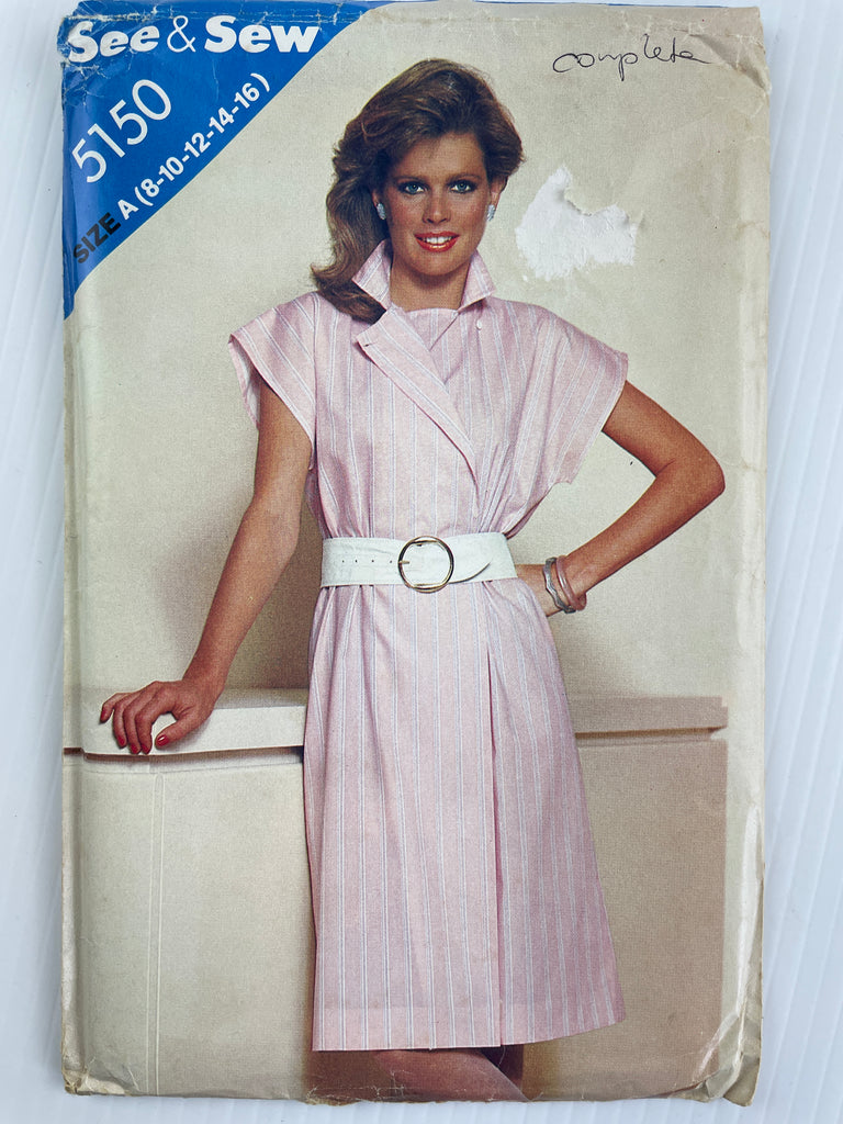 LOOSE-FITTING DRESS: See & Sew 1980s sizes 8-16 uncut *5150