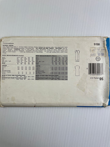 LOOSE-FITTING DRESS: See & Sew 1980s sizes 8-16 uncut *5150