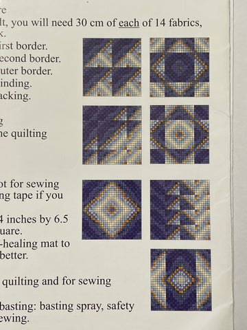 SQUARE DANCE by CHRISTINE ABELA 2003: Paper pattern for quilt 150cm square