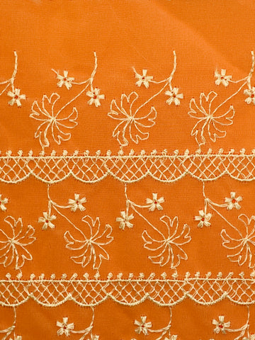 6.5m LEFT: Vintage heirloom sheer nylon scalloped trim 14.5cm wide