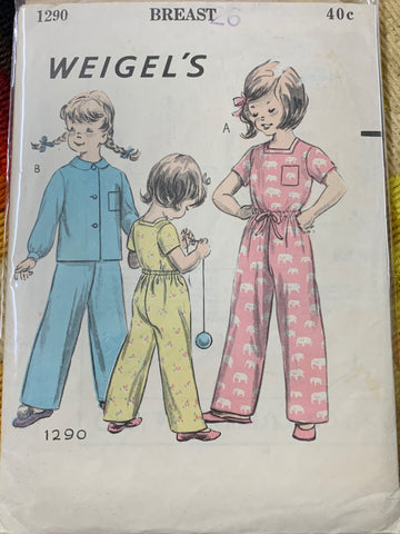 PYJAMAS: Weigel's child's pyjamas breast 26" size 8? *1290