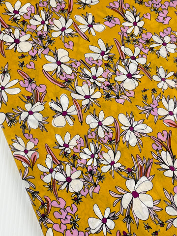 1m LEFT: Modern Fabric 100% Organic Cotton Cloud9 Magnolia Springs