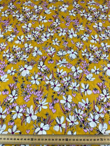 1m LEFT: Modern Fabric 100% Organic Cotton Cloud9 Magnolia Springs