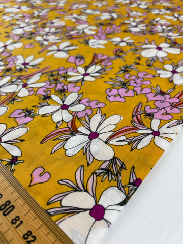 1m LEFT: Modern Fabric 100% Organic Cotton Cloud9 Magnolia Springs