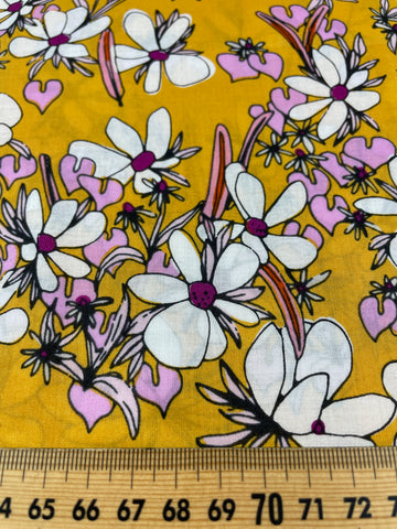 1m LEFT: Modern Fabric 100% Organic Cotton Cloud9 Magnolia Springs