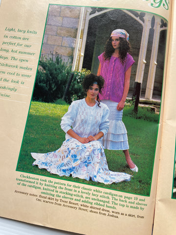 HANDMADE MAGAZINE SEP/OCT 1987: Complete with patterns knitting & sewing projects