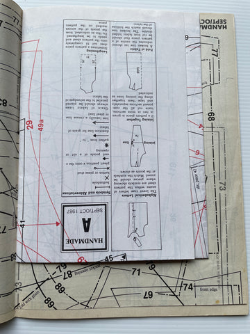 HANDMADE MAGAZINE SEP/OCT 1987: Complete with patterns knitting & sewing projects