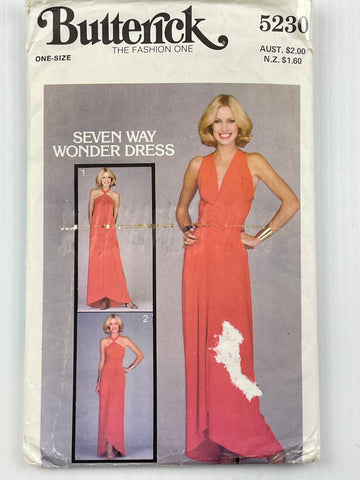 SEVEN WAY WONDER DRESS: Butterick stretchy fabrics one size 1977 *5230