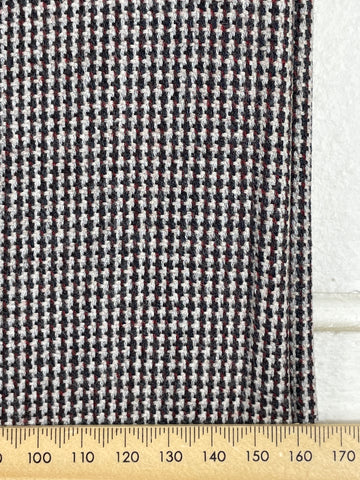 LESS THAN 1.5m LEFT: Chinchilla Cashmere Jacketing Super Soft Woven Luxury Monochrome