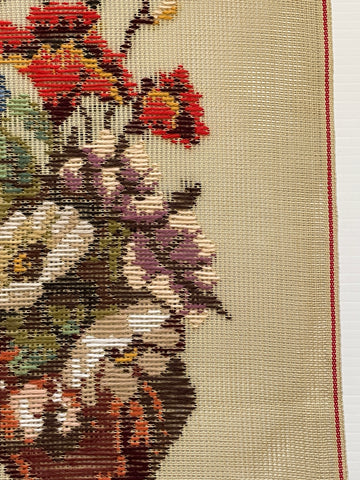 Unworked Vintage 1970s 80s Heirloom Needlpoint Masterpieces Tramme Tapestry w/ Wool