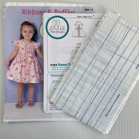 TODDLER'S DRESS: Kwik Sew Ellie Mae Designs 2015 Various Sizes *K192