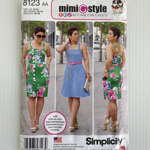 MIMI G STYLE DRESS: Simplicity 2016 Factory Folded Sizes US 10-18 *8123