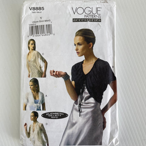 EVENING OR CASUAL JACKET: Vogue Elizabeth Gillett NYC Size XSM-S-M Uncut *V8885