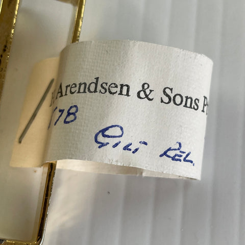ONE ONLY: Magnificent vintage gilt metal Arendsen & Sons belt buckle 40mm