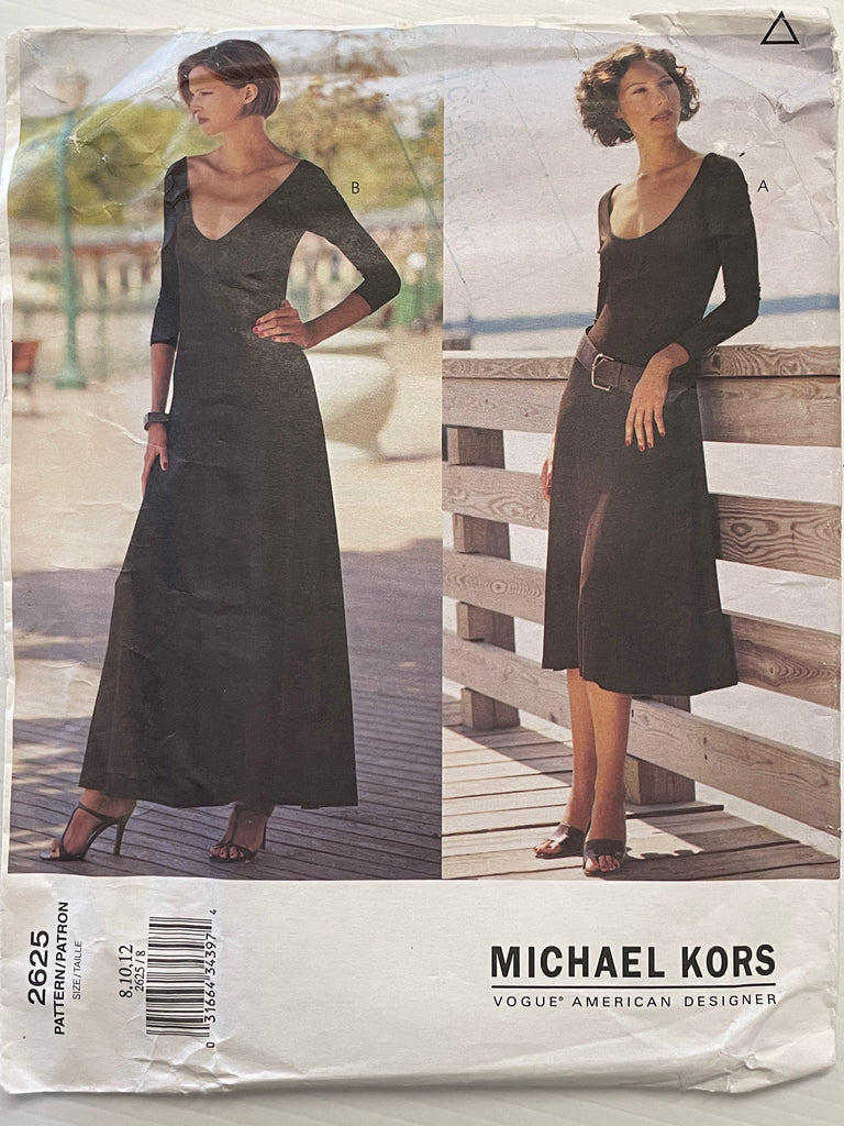 MICHAEL KORS DRESS: Vogue Sewing Pattern 2002 Sizes 8-12 Uncut *2625