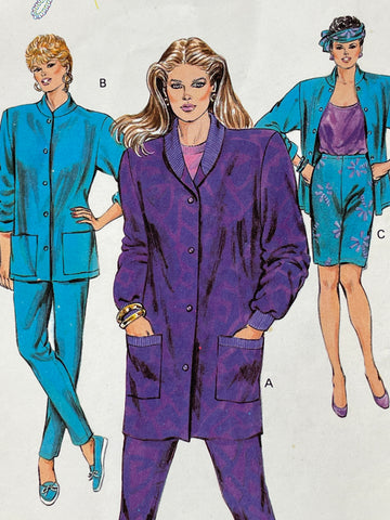 JACKET & TIGHTS: Kwik Sew 1986 sizes 8-20 factory folded Kerstin Martensson *1568