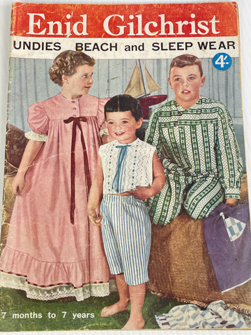 ENID GILCHRIST UNDIES BEACH & SLEEP WEAR: sizes 7 months to 7 years