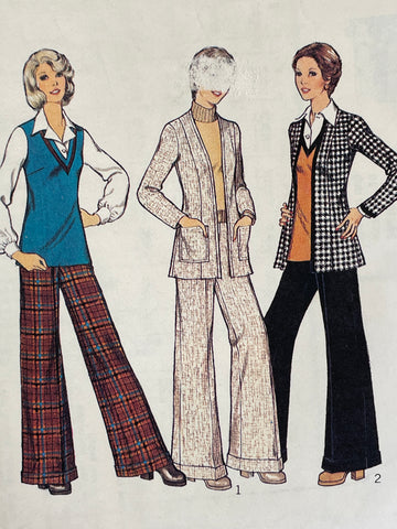 CARDIGAN, TOP, TROUSERS: Style 1974 size 12 factory folded complete *4459