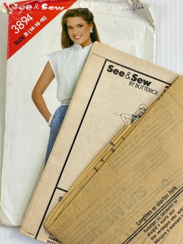 TOP & SKIRT: See & Sew 1980s sizes 14-18 factory folded complete *3894