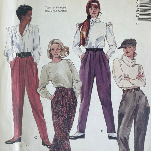 MISSES JODPHURS & PANTS: McCall's 1980s sizes 10 uncut *4481