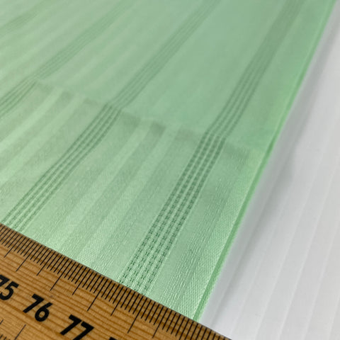 2m LEFT: Modern Fabric Light Weight Green Cotton Blend w/ Fancy Weave